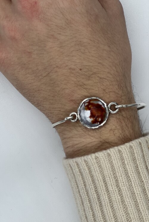 BRACCIALE RIGIDO IN ARGENTO/ TORRE LAPILLO - immagine 3