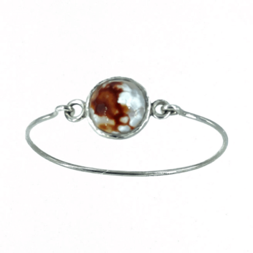 BRACCIALE RIGIDO IN ARGENTO/ TORRE LAPILLO