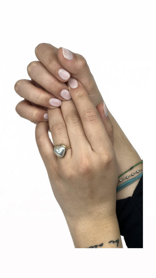 ANELLO IN ORO CON PERLA NATURALE - immagine 4