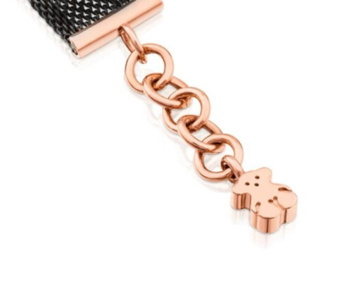 BRACCIALE TOUS/ ICON MESH CON MOTIVI IN ACCIATO PLACCATO ORO ROSA 18KT SU ARGENTO - immagine 2