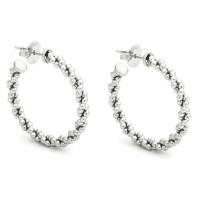 GIOVANNI RASPINI/ ORECCHINI CERCHIO TRECCIA MEDI