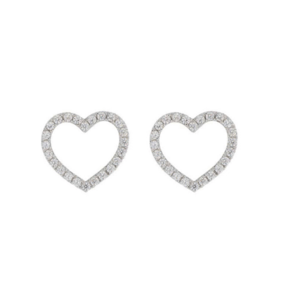 ORECCHINI ARTLINEA IN ARGENTO 925% RODIATO E ZIRCONI