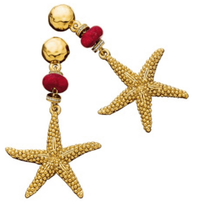 GIOVANNI RASPINI/ ORECCHINI STELLA MARINA DORATI