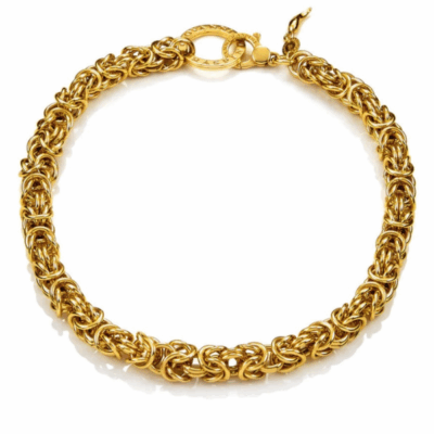 GIOVANNI RASPINI/ COLLANA MAGLIA BIZANTINA DORATA