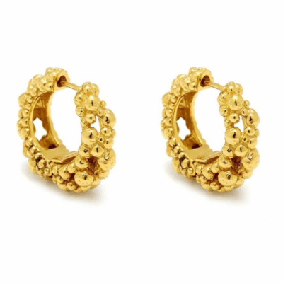 GIOVANNI RASPINI/ ORECCHINI CHÉRIE PERLAGE IN ARGENTO dorato