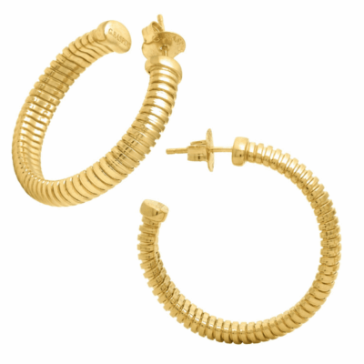 GIOVANNI RASPINI/ ORECCHINI TUBOGAS CERCHIO GRANDE DORATO